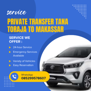 Private Transfer Tana Toraja to Makassar